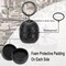 Jewelry Storage Box Case Gym Storage Jewelry Storage Box Case, Ring Organizer Container with Protective Sponge,Jewelry Care Protective Box Sports Portable Ring Holder with Keychain (1-Tier Black)